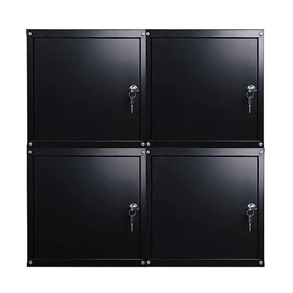 PROREGAL Mega Deal 4x Schließfachwürfel Cubic HxBxT 35 x 35 x 35 cm Schwarz günstig online kaufen