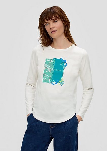 s.Oliver Langarmshirt T-Shirt Longsleeve mit Frontprint günstig online kaufen