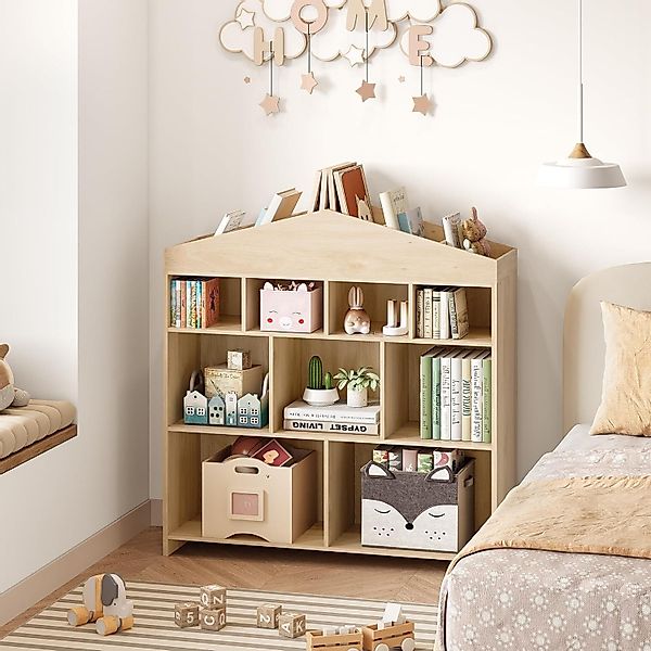 GarveeMore Kinderregal Kinder Bücherregal mit 9 günstig online kaufen