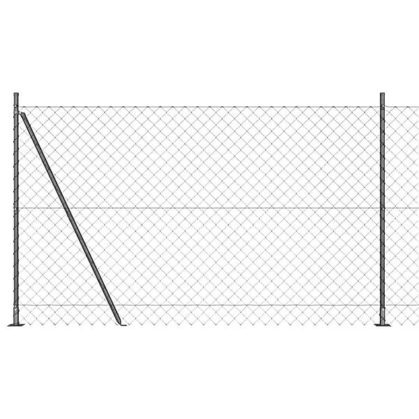 vidaXL Zaunpfosten Grau 10 x 1,4 m 60 x 60 mm Netz Stahl und PVC 3351267 günstig online kaufen