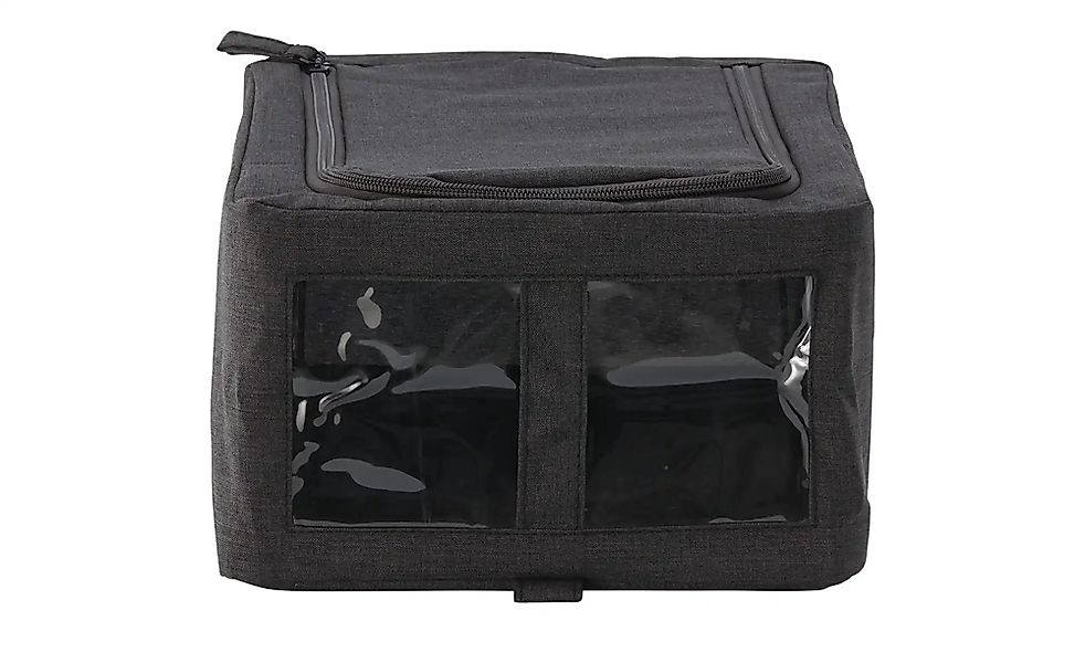 Aufbewahrungsbox mit Fenster   ¦ schwarz ¦ Polyester,Metall ¦ Maße (cm): B: günstig online kaufen