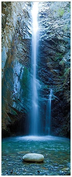 Wallario Glasbild, Wasserfall bei Sonneneinfall, in günstig online kaufen