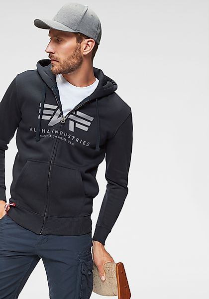 Alpha Industries Kapuzensweatjacke "BASIC ZIP HOODY" Baumwollmischung, regu günstig online kaufen