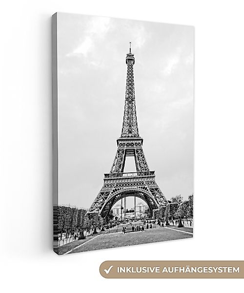 OneMillionCanvasses® Leinwandbild Schwarz-Weiß-Foto des Eiffelturms, Fotodr günstig online kaufen