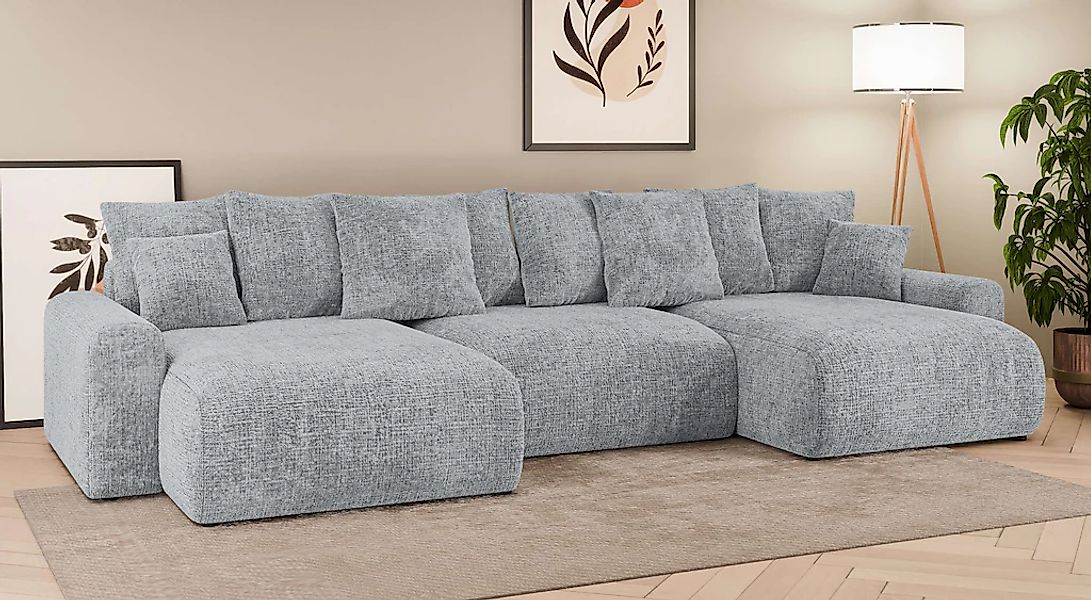 Home affaire Wohnlandschaft "LAKESIDE mit Bettfunktion und Bettkasten, Maße günstig online kaufen