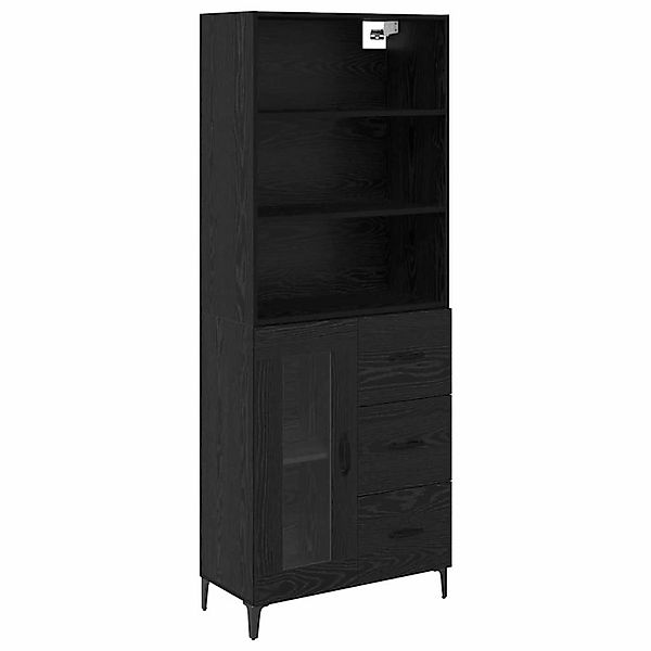 vidaXL Sideboard Wandmontiert 2 Stk Schwarz Eichen-Optik Holzwerkstoff 3416 günstig online kaufen
