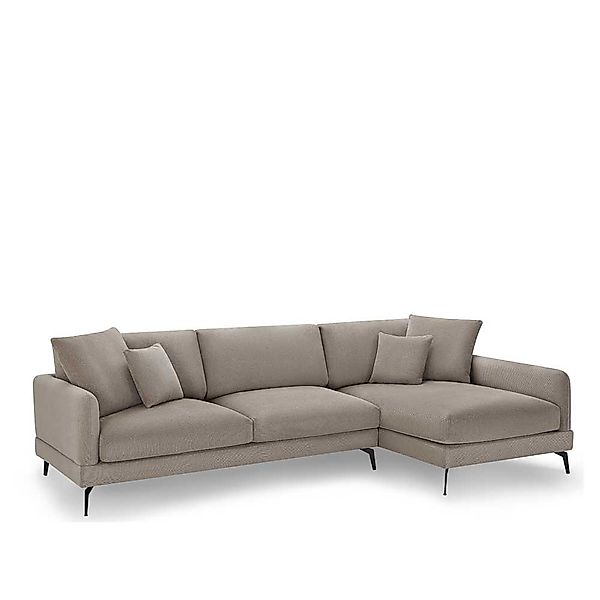 Wohnzimmercouch Eckcouch in Beige 290 cm breit günstig online kaufen