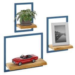 LAMO Manufaktur Wandregal Holz Set 3 günstig online kaufen