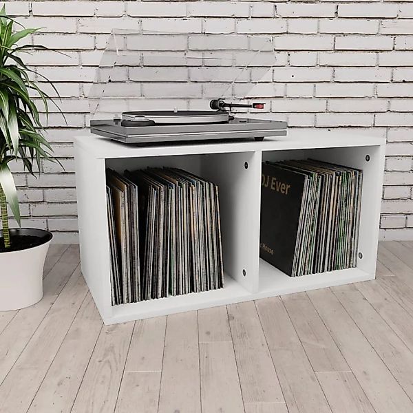 Schallplatten-aufbewahrungsbox Weiß 71ã34ã36 Cm Spanplatte günstig online kaufen