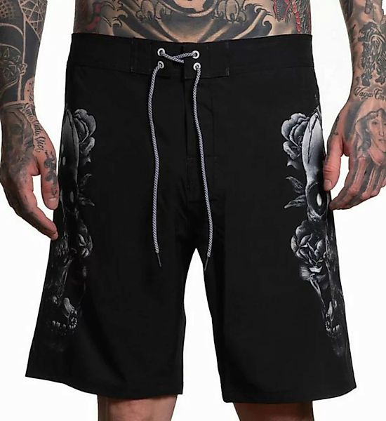 Sullen Clothing Boardshorts Blaq Skull Tattoo Schädel Spinne Badehose günstig online kaufen