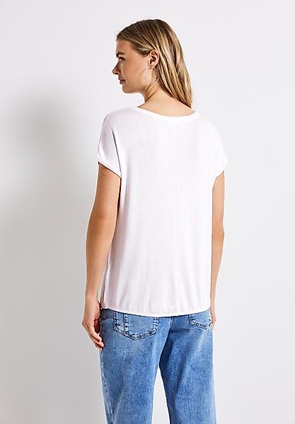 STREET ONE T-Shirt aus elastischem Materialmix günstig online kaufen