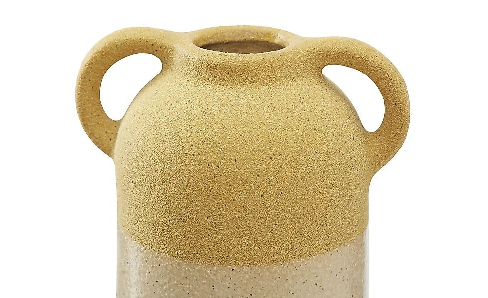 HOME STORY Vase ¦ gelb ¦ Steingut ¦ Maße (cm): H: 20,7  Ø: 10.6 Accessoires günstig online kaufen