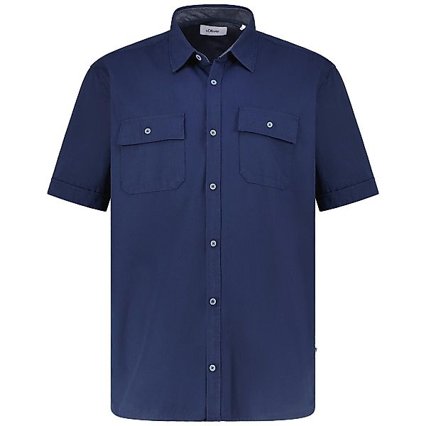 s.Oliver Freizeithemd aus Baumwolle Farbe blau Größe: 5XL günstig online kaufen