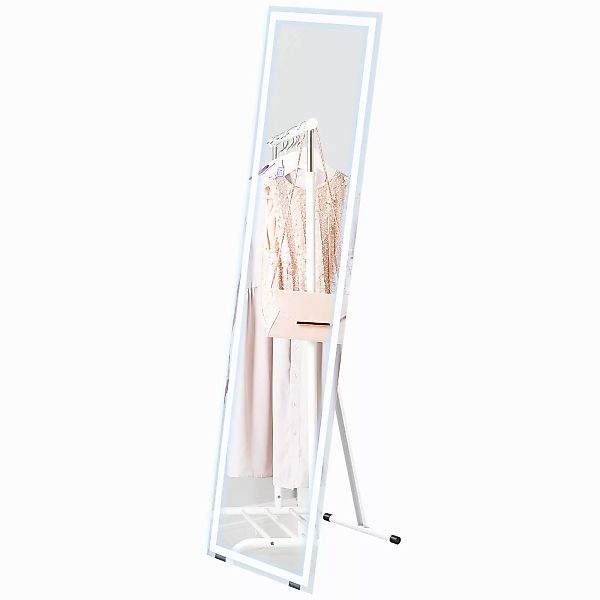 HOMCOM Ganzkörperspiegel 40x150cm Stand- und Wandspiegel mit LED Beleuchtun günstig online kaufen