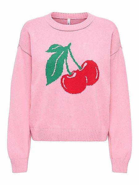 ONLY Strickpullover "ONLELISE LS O-NECK KNT" Baumwollmischung, Rundhals günstig online kaufen