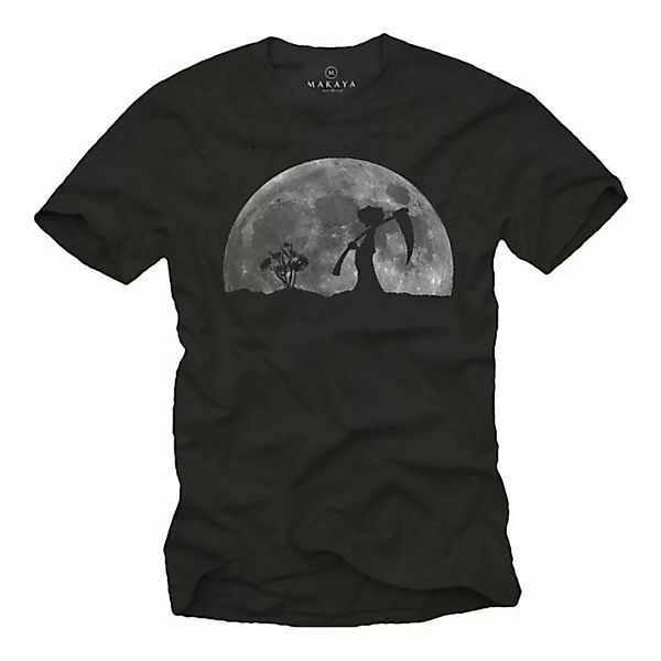 MAKAYA Print-Shirt Coole Witzige Herren T-Shirts mit Aufdruck Tod Garten Mä günstig online kaufen