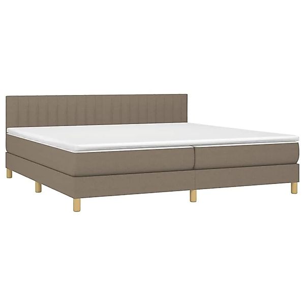 vidaXL Boxspringbett mit Matratze & LED Taupe 200x200 cm Stoff 3133905 günstig online kaufen