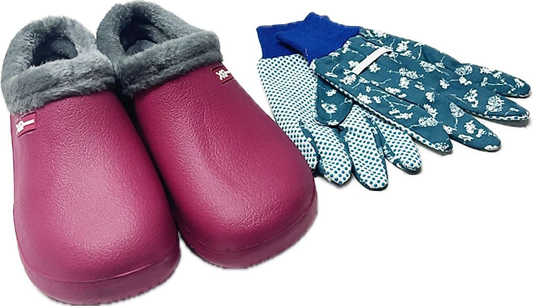 Steinnacher Bärbel Damen Gartenclog Pink gefüttert mit Gartenhandschuhen Cl günstig online kaufen
