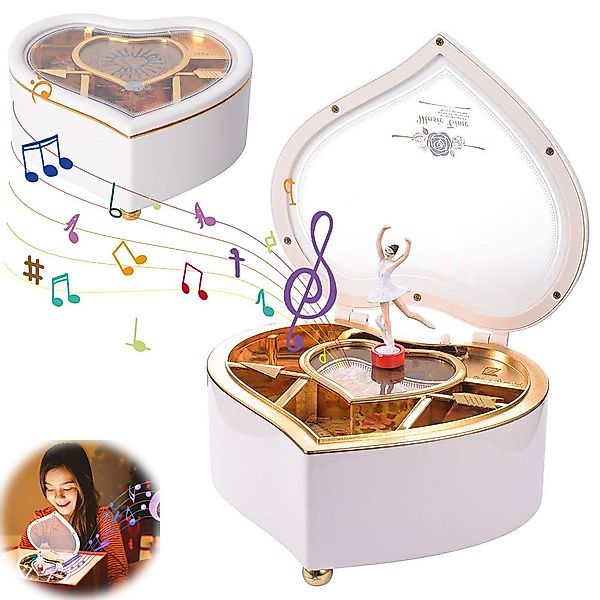 RWEUOQ Spieluhr Herzförmige Ballettmusik-Schmuckbox, (1-tlg), mit günstig online kaufen