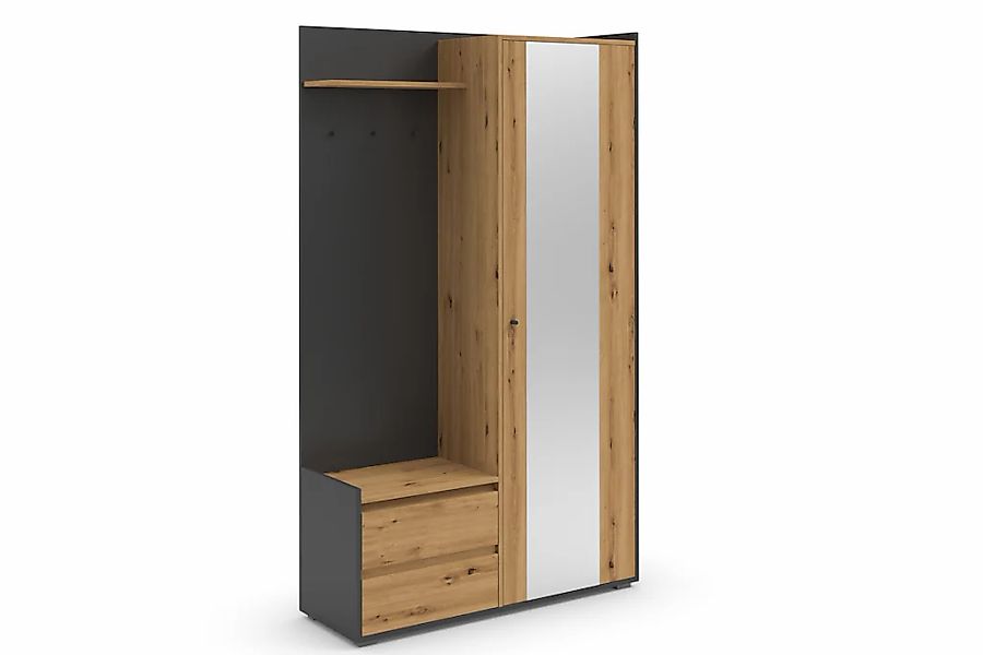 OTTO home Garderobenschrank "Kosmo" mit Spiegel Maße 118 x 30 cm, Höhe 190 günstig online kaufen