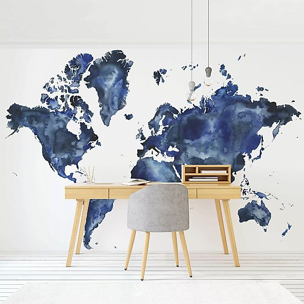Fototapete Wasser-Weltkarte hell günstig online kaufen