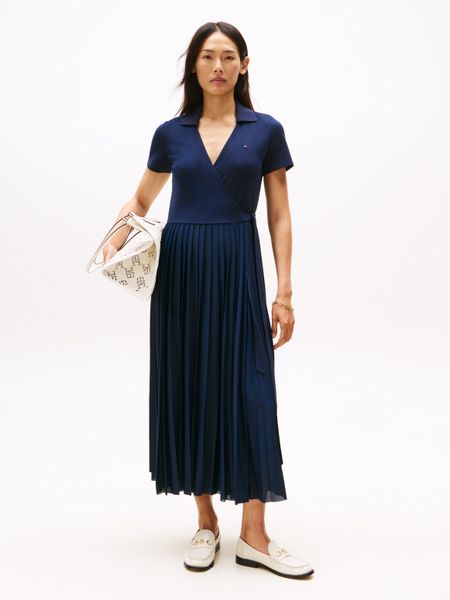 Tommy Hilfiger Wickelkleid 1985 PLEATED WRAP günstig online kaufen
