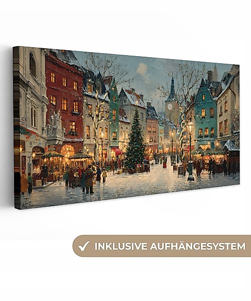 OneMillionCanvasses® Leinwandbild Panorama Weihnachtliche Atmosphäre - günstig online kaufen