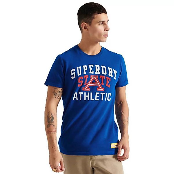 Superdry Track&field Graphic 220 Kurzarm T-shirt S Mazarine Blue günstig online kaufen