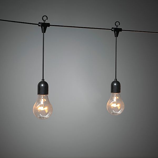Konstsmide LED-Lichtervorhang für außen 10 klare Leuchtmittel günstig online kaufen