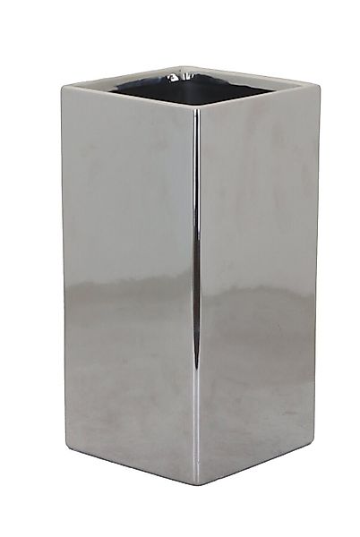 tegawo Dekovase eckig hochglänzend silber günstig online kaufen