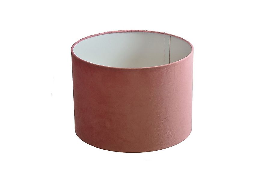 B&S Lampenschirm Lampenschirm Ø 20 x 15 cm rosa Velour Zylinderförmig günstig online kaufen