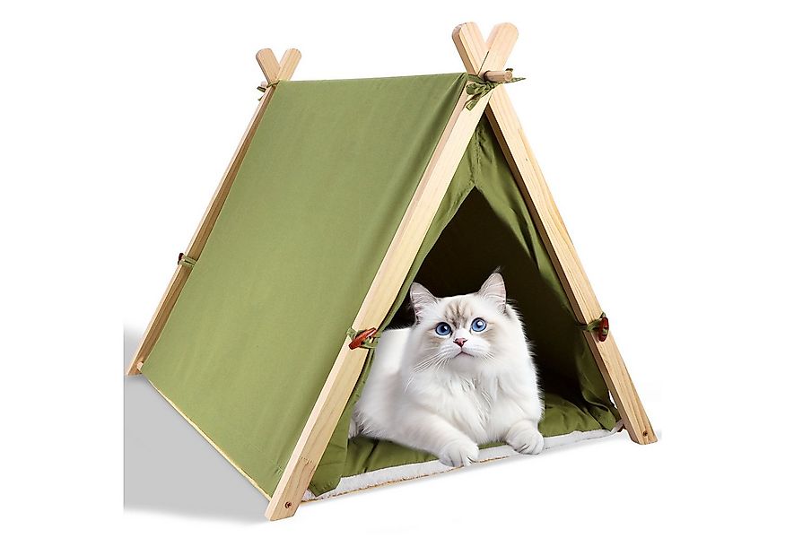 BlingBin Tierbett Tipi Zelt für Haustiere mit Kissen Haustierzelt für Hunde günstig online kaufen