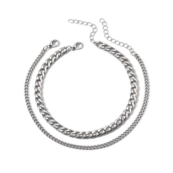 KARMA Fußketten Set Fußkettchen Schmuckset Silber günstig online kaufen