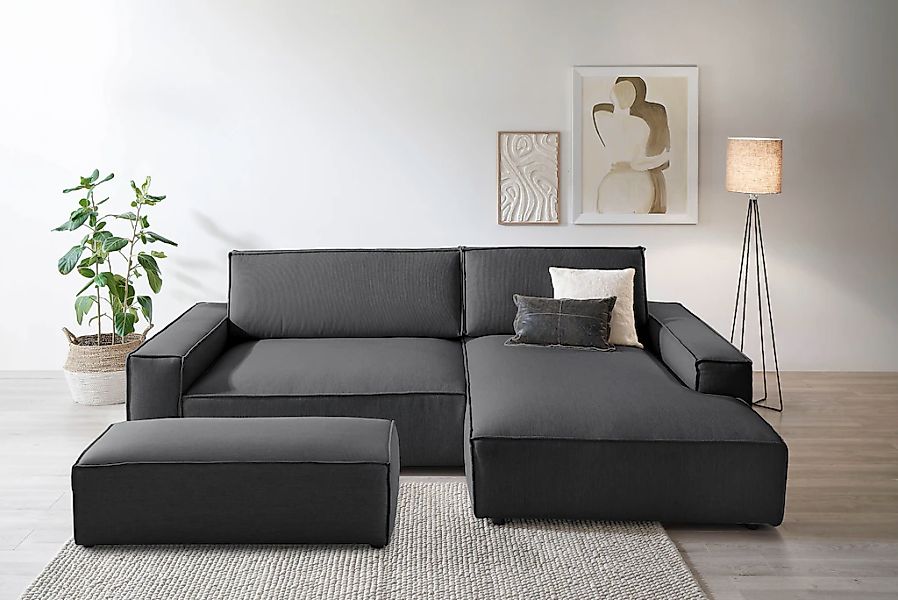 Home affaire Polsterecke "NEU: SHERWOOD XXL tief, L-Form mit Schlaffunktion günstig online kaufen