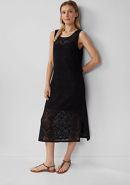 s.Oliver Maxikleid Häkel-Kleid mit Jerseyfutter günstig online kaufen