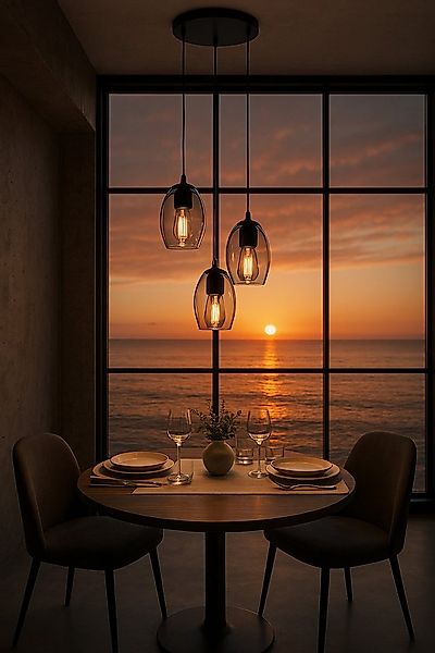 MeLiTec LED Pendelleuchte DP29, LED wechselbar, warmweiß, Hängeleuchte Rauc günstig online kaufen