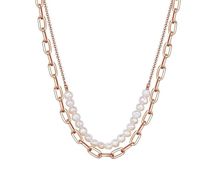 Lulu & Jane Perlenkette roségold, Metall-Legierung günstig online kaufen