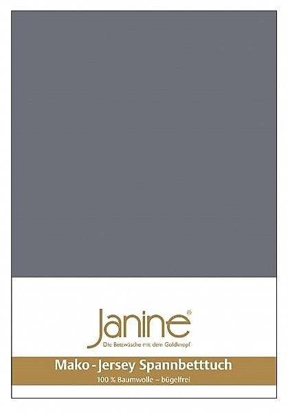 Janine Janine Spannbetttuch Mako-Feinjersey 5007 opalgrau (48) Größe:  100x günstig online kaufen