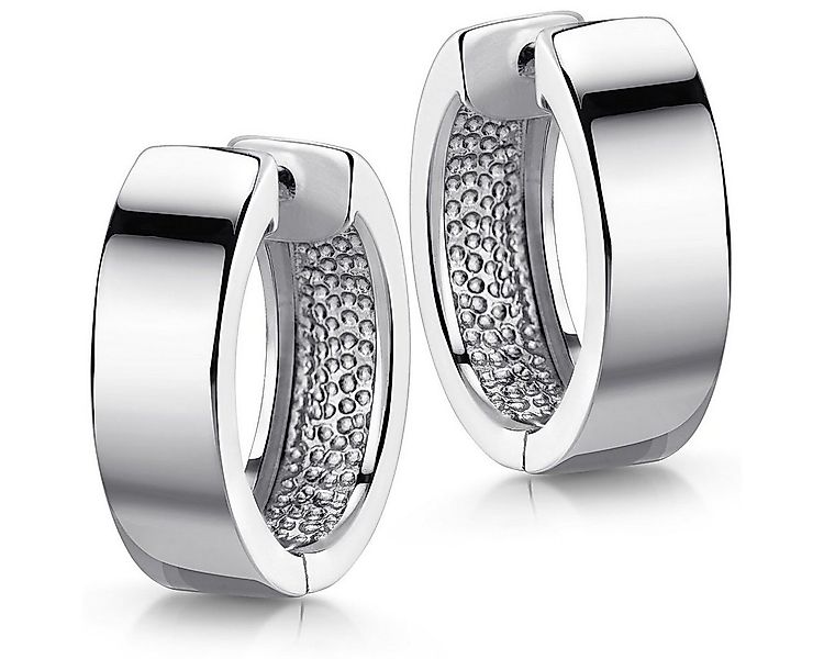 Materia Paar Creolen Damen Silber breit Ø18mm SO-376, 925 Sterling Silber, günstig online kaufen