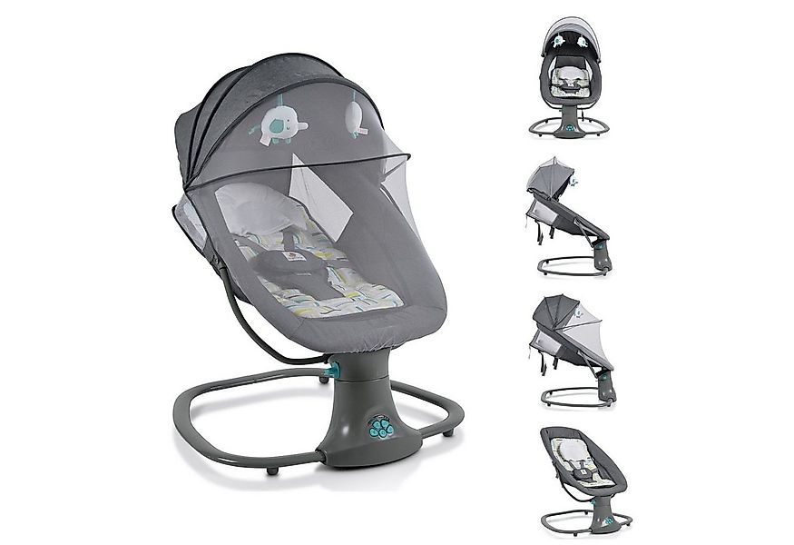Moni Babywippe Babywippe Axel 3 in 1, Schaukelfunktion Stubenwagen, Fernbed günstig online kaufen