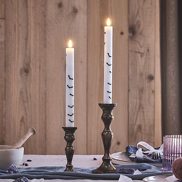 2er Set TruGlow® LED Stabkerzen Echtwachs Fledermäuse günstig online kaufen