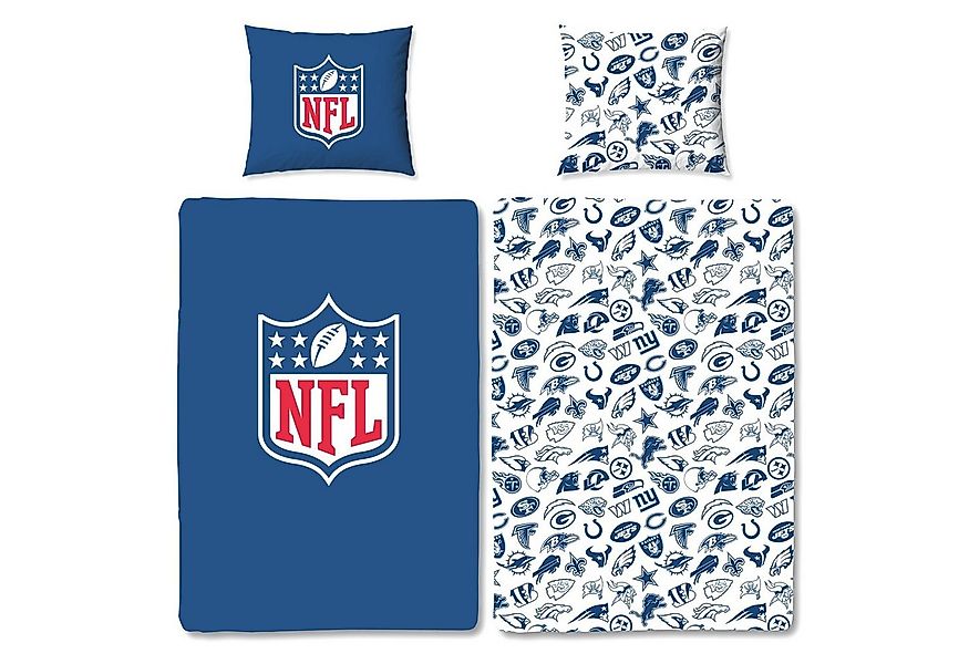 MTOnlinehandel Bettwäsche NFL American Football 135x200+80x80 cm, 100% Baum günstig online kaufen