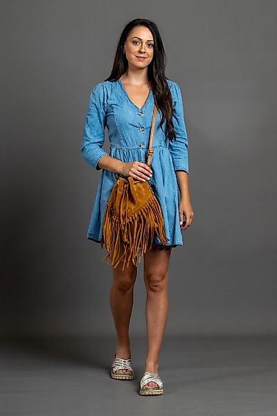 COLLEZIONE ALESSANDRO Schultertasche "Cowgirl", aus Wildleder mit Fransen günstig online kaufen