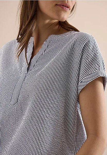 CECIL Bluse mit Split Neck in Seersuckerqualität günstig online kaufen