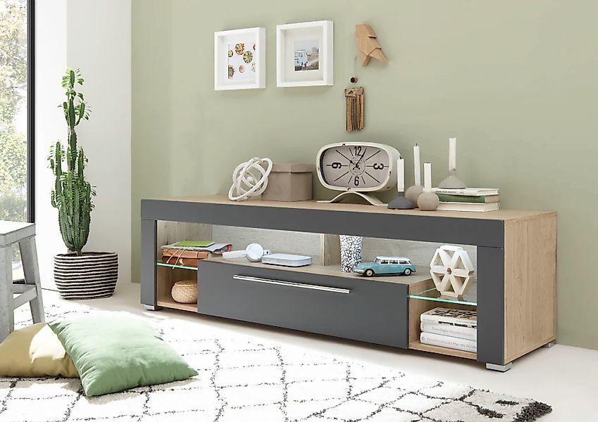 Stolkom Sp.z.o.o. TV-Schrank Goal Oberboden bis 25 kg belastbar, 1 Klappe m günstig online kaufen