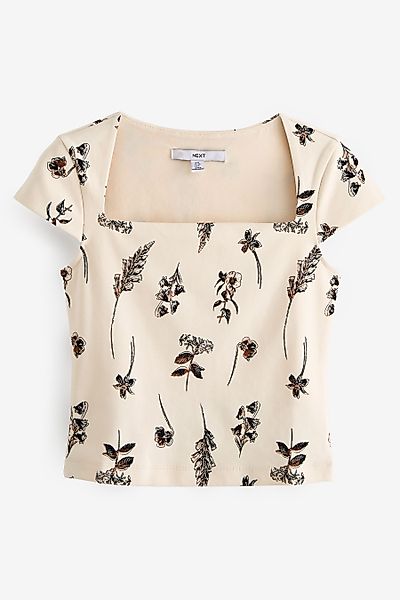 Next T-Shirt Kurzärmliges T-Shirt mit eckigem günstig online kaufen