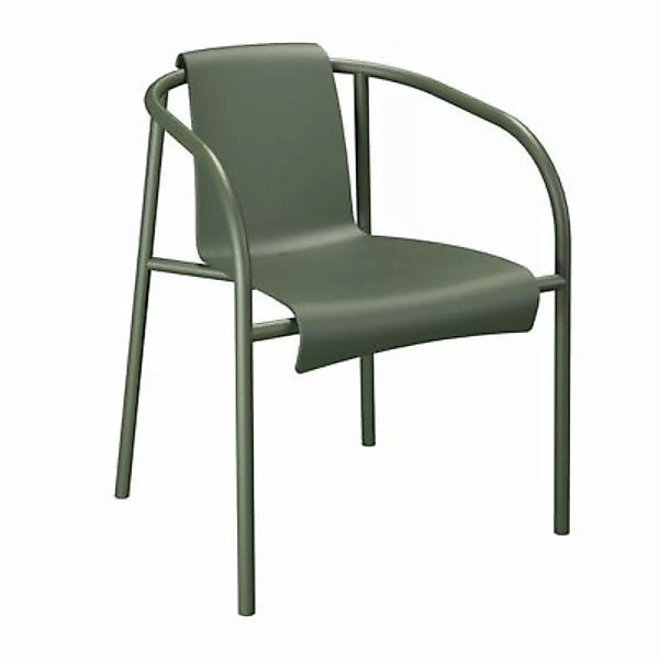 Stapelbarer Sessel Nami plastikmaterial grün / Recycling-Kunststoff - Houe günstig online kaufen