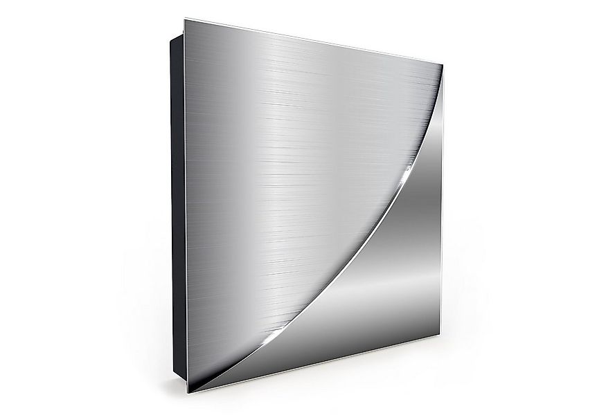 Primedeco Schlüsselkasten Magnetpinnwand mit Glasfront Metallische Form (1 günstig online kaufen