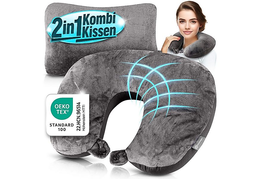 HEIMWERT Reisekissen Nackenkissen 1x, 31x21 cm, 1-tlg., Nackenhörnchen und günstig online kaufen