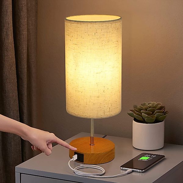 ZMH Tischleuchte Touch-Dimmbar mit USB-Ladefunktion und günstig online kaufen